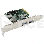 Контроллер ORIENT AM-U3142PE-2A, PCI-Ex4 v3.0, USB 3.2 Gen2, 2-port ext Type-A, ASM3142 chipset, разъем доп.питания, в комплекте LP планка крепления (31273), фото4