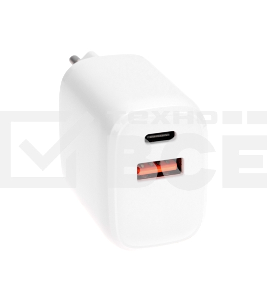 Сетевое зарядное устройство USB QC (20W) + Type C PD (20W), белый Rexant