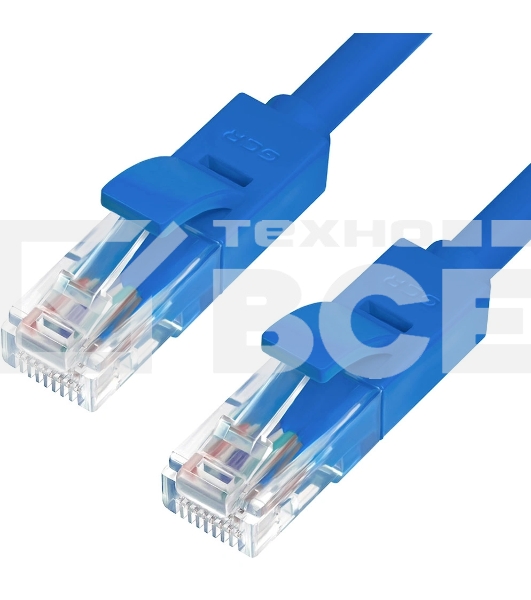 Патч-корд Greenconnect GCR-LNC01-C-1.0m перекрестный ethernet 1.0m UTP кат.5е, синий, RJ45, литой