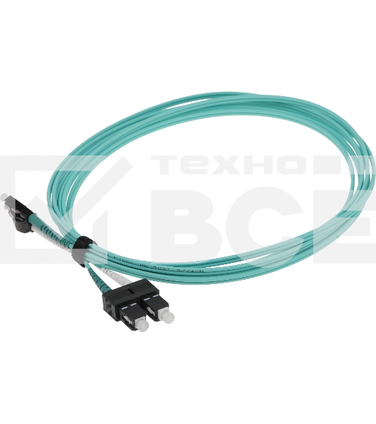 Патч-корд Corning F055702T5Z20003M 2x50/125 OM3 LC дуплекс-SC дуплекс 3м LSZH аквамарин