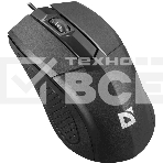 Мышь проводная Defender Optimum MB-270 черный, 1000 dpi, USB, кнопки - 3, фото3