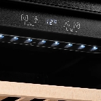 Винный шкаф Kuppersberg RBW 45, встраиваемый, High-Tech, объем 62 л, вместимость 28 бутылок, диапазон температуры 5-20 градусов, 2 полки из бука, LCD дисплей, уровень шума 40 дБ, черный, фото3