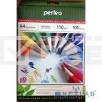 фотобумага Perfeo PF-GLA4-110/100 Бумага Perfeo глянцевая 100л, A4 110 г/м2 (G09), фото 1