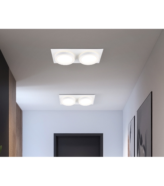 Светильник Ambrella light TN52423/2 WH/FR белый/белый матовый GX53 max 12W 210*105*45