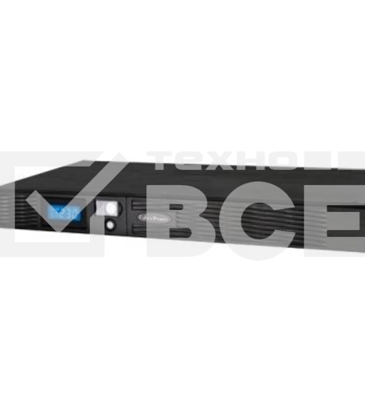 Источник бесперебойного питания Line-Interactive CyberPower PR1000ELCDRT1U 1000VA/800W USB/RS-232/EPO/SNMPslot (6 IEC С13)