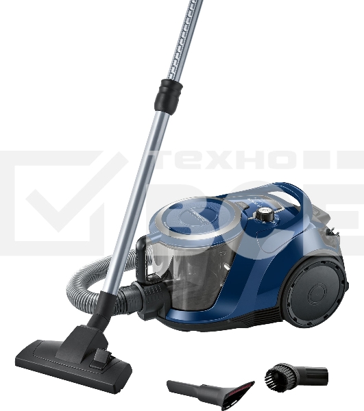 Пылесос Bosch BGS412000 черный/синий, 2000 Вт, уборка сухая, пылесборник контейнер 2.4 л