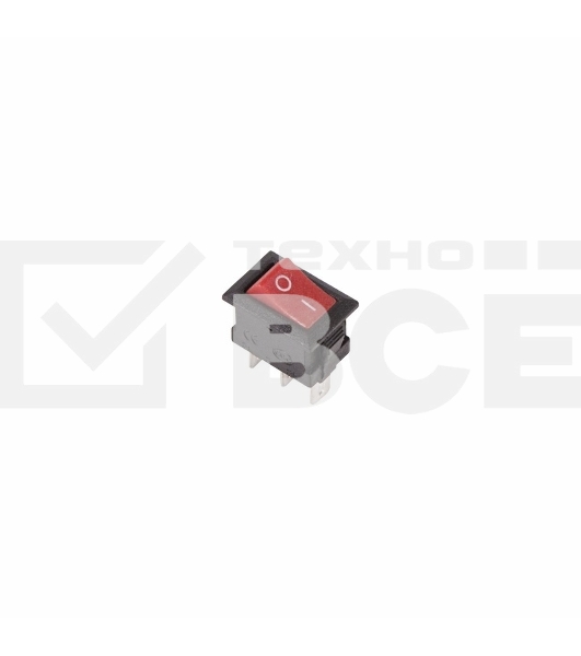 Выключатель клавишный 250V 3А (3с) ON-ON красный Micro Rexant