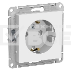 Розетка с заземлением со шторками Schneider-electric ATN000145 ATLASDESIGN, 16А, механизм, БЕЛЫЙ, фото 1