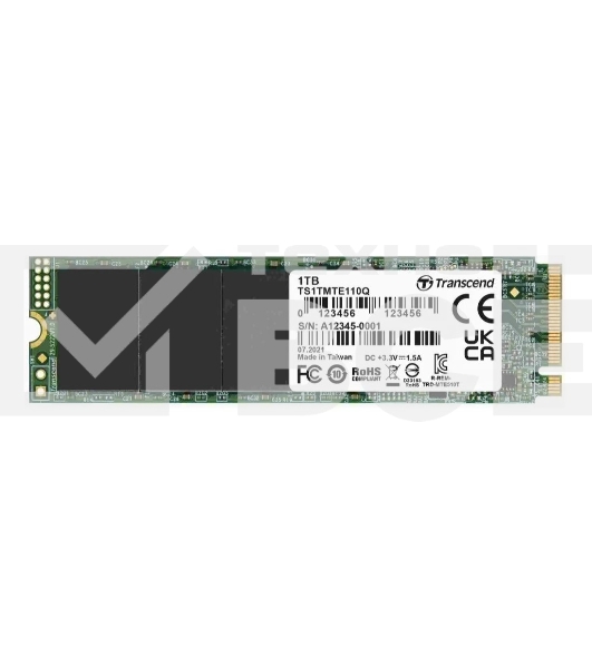 Накопитель SSD Transcend SSD110Q, 1Tb, M.2 2280, NVMe, PCIe 3.0 x4, R/W 2000/1500