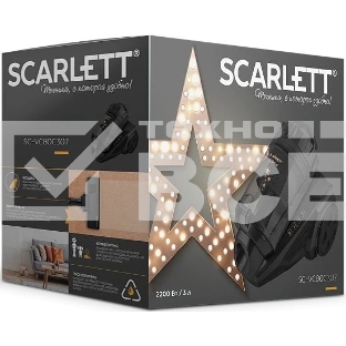 Пылесос Scarlett SC-VC80C307 черный, 450/2200 Вт, уборка сухая, пылесборник контейнер 3 л