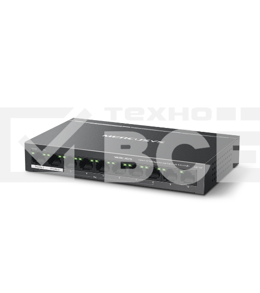 Настольный коммутатор Mercusys MS110P с 10 портами 10/100 Мбит/с (8 портов PoE+)