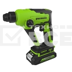 Перфоратор аккумуляторный бесщеточный GreenWorks GD24SDS1K2, 1,2 ДЖ, 24V, c АКБ 2Ач и ЗУ, в сумке (3803107UA), фото4