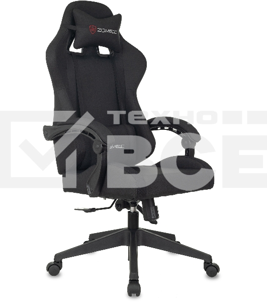Кресло игровое Zombie Predator Neo Black черный, крестов. пластик