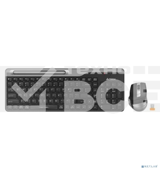 Клавиатура + мышь A4Tech Fstyler FB2535C клав:черный/серый мышь:черный/серый USB беспроводная Bluetooth/Радио slim