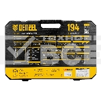 Набор инструментов Denzel 1/2', 1/4', CrV, S2, пластиковый кейс, 194 предмета, фото56