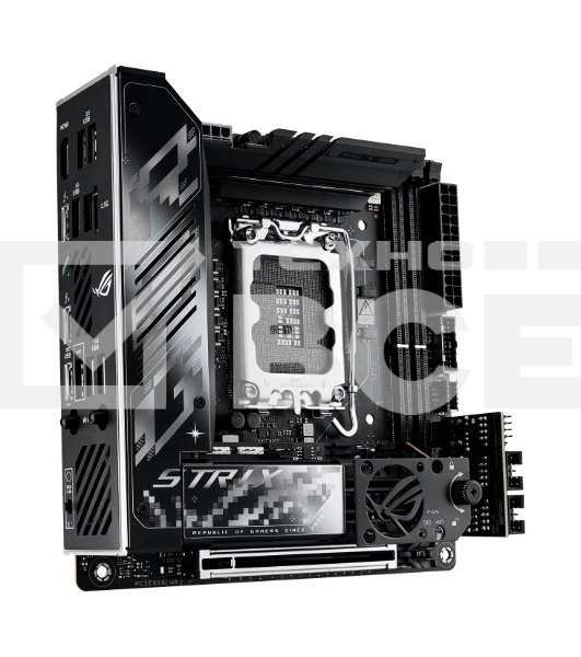 Материнская плата ASUS ROG STRIX Z890-I GAMING WIFI, LGA 1851, Intel Z890, 2xDDR5, 2xSATA, 2xM.2, 1xPCIe 5.0 x16, 1xHDMI, 2xUSB-C Thunderbolt 4, 1xUSB-C 20Gbps, 3xUSB-A 10Gbps, 1xUSB-A 5Gbps, 2xUSB-A 2.0, 1x 2.5Gb LAN, Mini-ITX