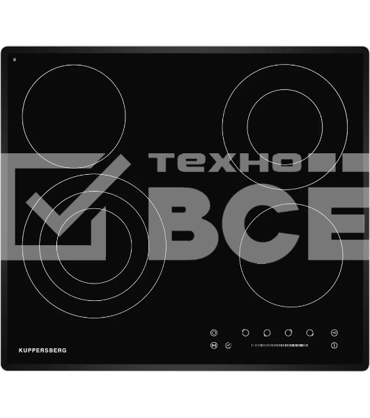 Встраиваемая электрическая панель Kuppersberg ECS 632 F 60 см, электрическая, 4 конфорки, черный цвет