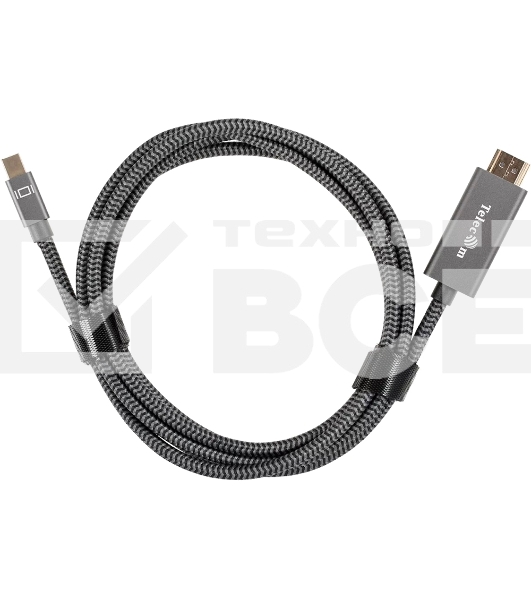 Кабель miniDisplayPort M-> HDMI M 4K@60Hz 1.8m Telecom,оплетка (TA562M-1.8M)