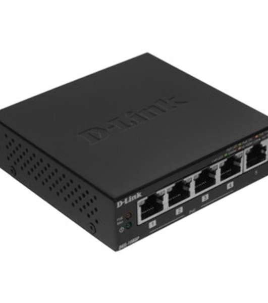 Коммутатор D-Link DGS-1005P/B3A, 5×1 Гбит/с, неуправляемый