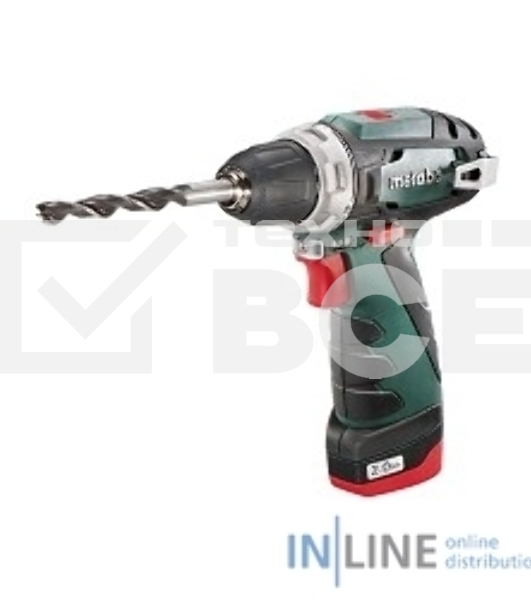 Дрель-шуруповерт Metabo PowerMaxx BS 600080500, Аккумуляторный, 12В, 2 АКБ