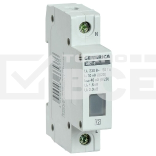 Ограничитель перенапряжения ОПС1-C 1Р 10/40кА 230В GENERICA IEK MOP20-1-C-G