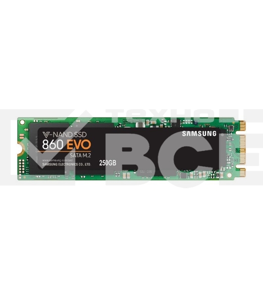 Накопитель SSD Samsung 860 EVO, 250Gb, SATA III, M.2 2280, R/W 550/520