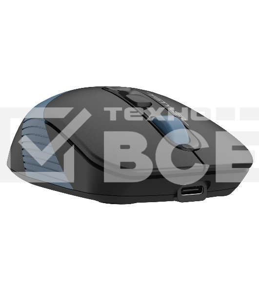 Мышь беспроводная A4Tech Fstyler FB10C черный/синий, 2000 dpi, радиоканал, Bluetooth, USB, кнопки - 4