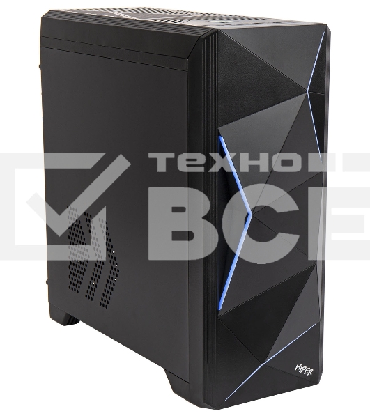 Компьютерный корпус Hiper A68 черный без БП ATX 1x92mm 2xUSB2.0 1xUSB3.0 audio bott PSU