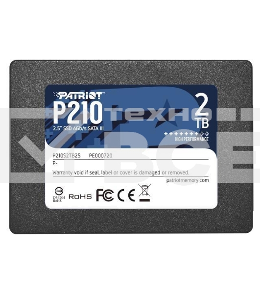 Накопитель SSD Patriot P210, 2TB, SATA III, 2.5