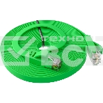 Патч-корд GCR PROF плоский прямой 7.5m, UTP медь кат.6, зеленый, 30 AWG, GCR-LNC625-7.5m, ethernet high speed 10 Гбит/с, RJ45, T568B, фото3