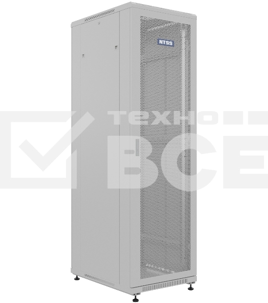 Шкаф серверный NTSS Премиум (NTSS-R42U6080PD/PD) напольный 42U 600x800мм пер.дв.перфор. задн.дв.перфор. 900кг серый IP20 сталь