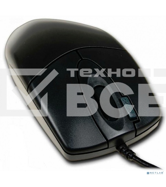 Мышь проводная A4Tech OP-720 черный, 1200 dpi, USB, кнопки - 3