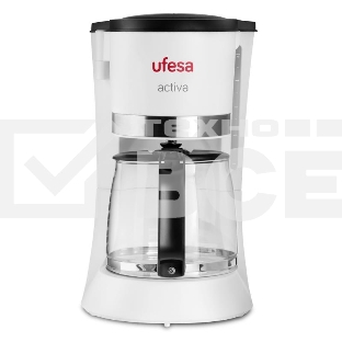 Кофеварка капельная Ufesa CG7123 ACTIVA белый, исп. кофе - молотый, 1.5 л, 800 Вт.