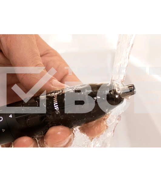 Триммер для носа Philips NT1620/15 роторный режущий элемент, водонепроницаемый корпус - пластик, цвет - черный, в комплекте батарейка АА