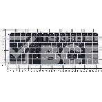 Клавиатура для ноутбука HP Envy 4-1000 Envy 6-1000 черная с серебристой рамкой, фото2