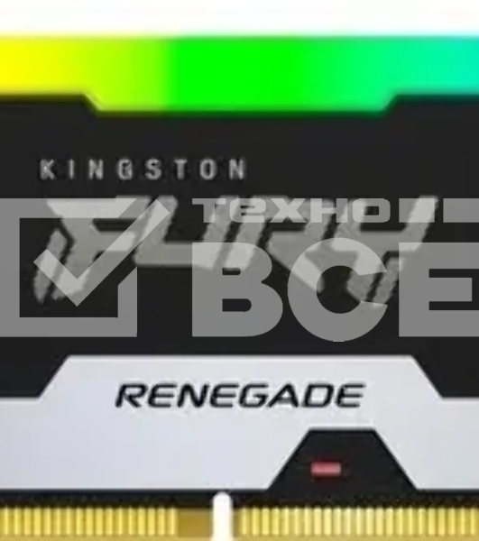 Оперативная память Kingston Fury Renegade, DDR5, 16GB (1x16GB), 8000MHz, CL38, с радиаторами, RGB, серебристый/черный