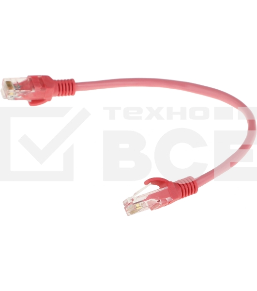 Патч-корд UTP Cablexpert кат.5e, 0.25м, литой, многожильный (розовый)