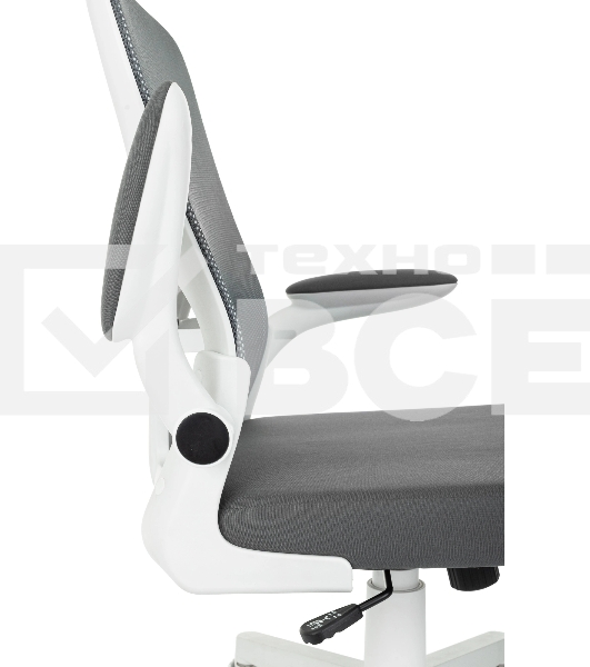 Кресло компьютерное Бюрократ ASTER N-W TW-04 Neo Grey темно-серый, сетка/ткань, крестов. пластик, пластик белый