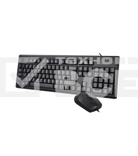 Комплект клавиатура+мышь A4Tech KRS-8372 проводной, USB, 1200 DPI, чёрный