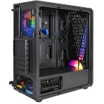 Компьютерный корпус Miditower ExeGate EVO-8227 (ATX, без БП, 2хUSB+1хUSB 3.0+HD Audio, черный, 3 вент. с RGb подсветкой, боковая панель - закаленное стекло), фото22