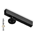 A2545 BK черный  крепеж трековый для корпуса DIY D60mm  232*60*80, фото6
