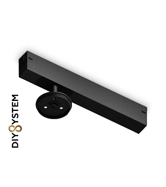 A2545 BK черный  крепеж трековый для корпуса DIY D60mm  232*60*80