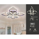 Светильник Ambrella light FA2835/4+4 DCH черный хром 3000K/4200K/6400K 118W 750*750*120 (ПДУ РАДИО 2.4G), фото4