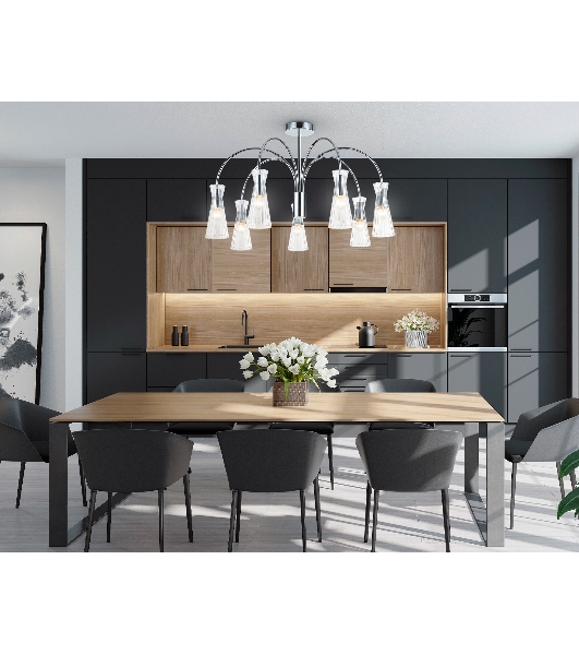 Люстра Ambrella light LH55653/7 СH/CL хром/прозрачный E14*7 max 40W D745*460