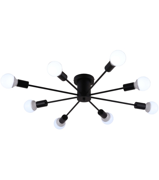 Светильник Ambrella light TR80411/8 BK черный E27/8 max 60W D950*150