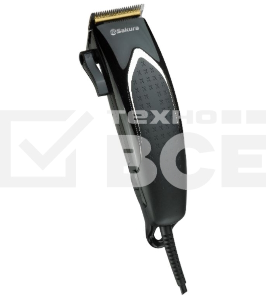 Машинка для стрижки Sakura SA-5110BK Premium титан 4гребня сетев