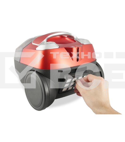 Пылесос Centek CT-2535 красный/черный, 350/2000 Вт, уборка сухая, пылесборник контейнер, 1,5 л