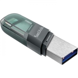 Флешка USB Sandisk 32Gb iXpand Flip SDIX90N-032G-GN6NN USB3.1 зеленый/серебристый