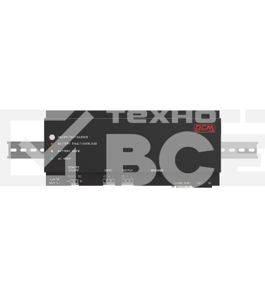Источник бесперебойного питания Powercom DRU 500VA/300W, DIN Rail, 230V, RS-232, 2 year warranty (1114005)