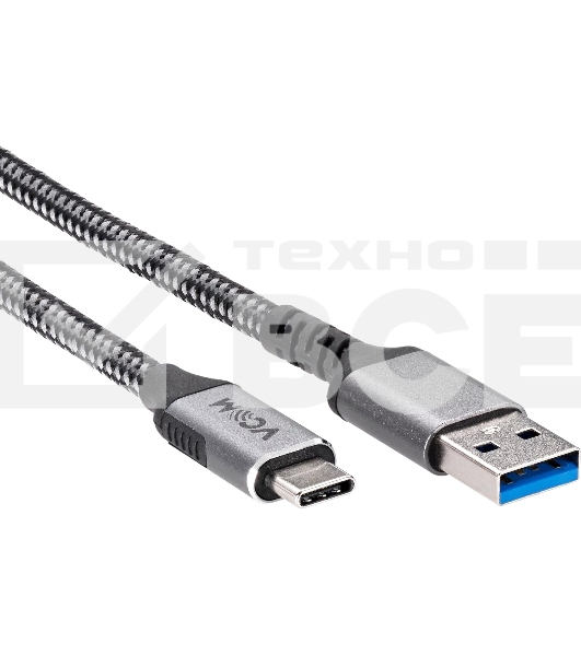 Кабель USB3.2 Gen2, AM->CM, 10Gbs, All Shell 1м VCOM <CU401M-1M>